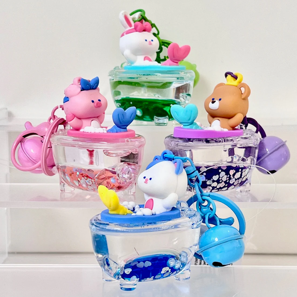 MERMAID ANIMAL BATH KEYCHAIN
