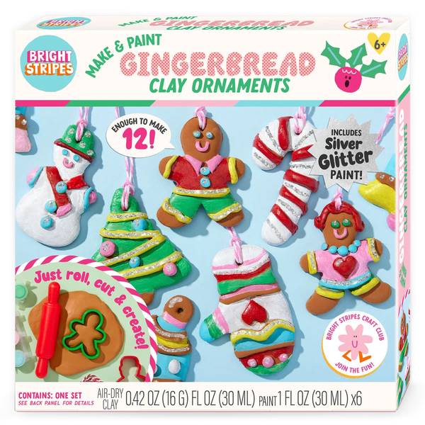 MAKE & PAINT GINGERBREAD CLAY ORNAMENTS