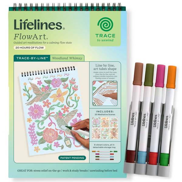 LIFELINES FLOWART: TRACE-BY-LINE WOODLAND WHIMSY