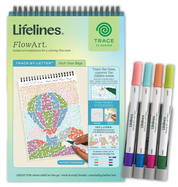 FLOWART: TRACE-BY-LETTER PACK YOUR BAGS