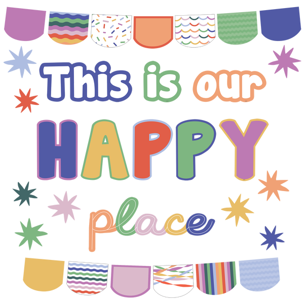 COLOR CRUSH THIS IS OUR HAPPY PLACE MINI BULLETIN BOARD SET