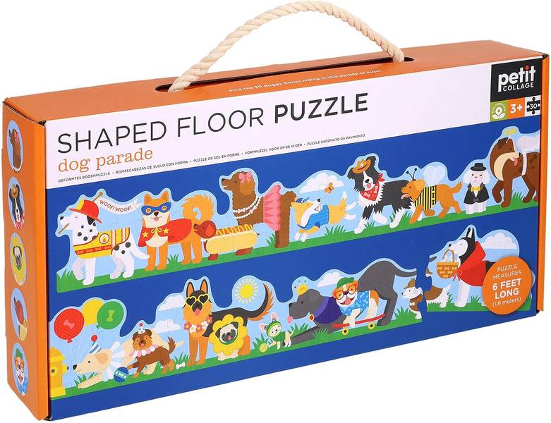 SHAPED FLOOR PUZZLE: DOG PARADE