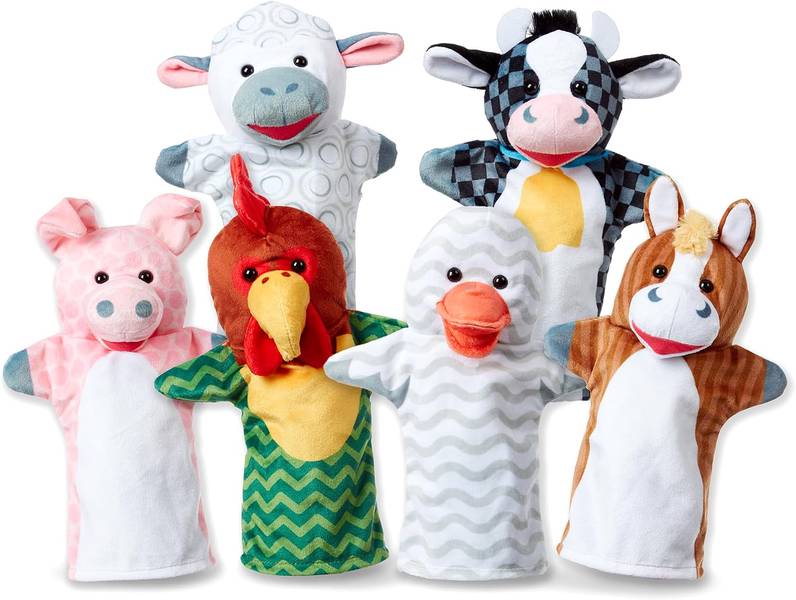 BARN BUDDIES HAND PUPPETS SET OF 6