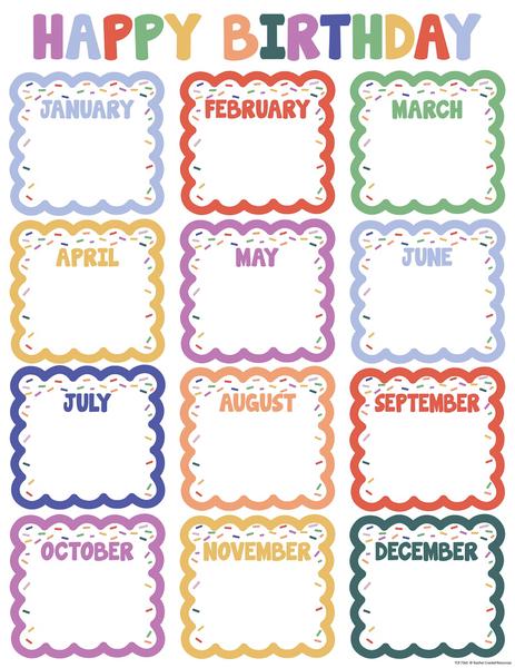 CHART: HAPPY BIRTHDAY COLOR CRUSH