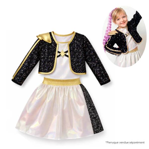 ROCK STAR WARRIOR SET WITH JACKET, SHIRT, SKIRT SIZE 9-10
