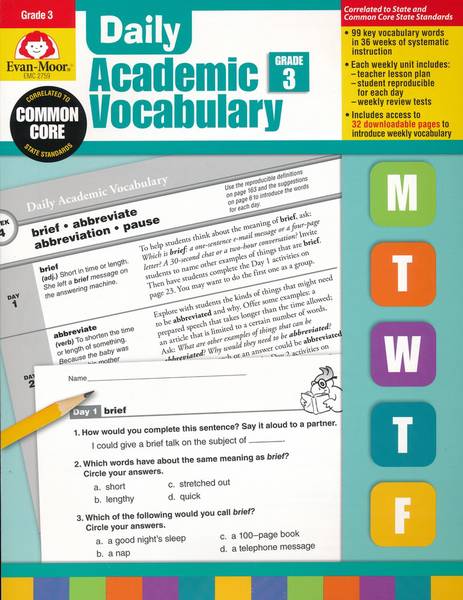 DAILY ACADEMIC VOCABULARY: GRADE 3