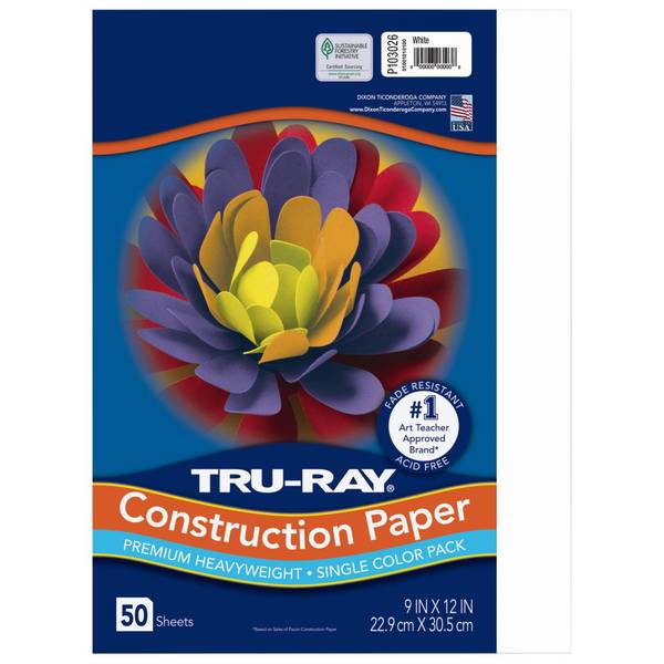 CONSTRUCTION PAPER: 9"X12" WHITE