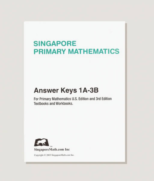 PRIMARY MATHEMATICS ANSWER KEY 1A-3B ANSWER