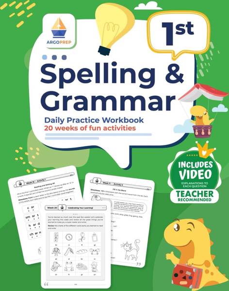 (SALE)SPELLING & GRAMMAR DAILY PRACTICE WORKBOOK 1ST GRADE