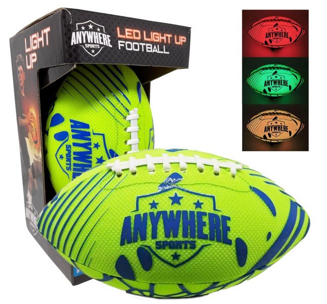 LED LIGHT UP FOOTBALL GREEN