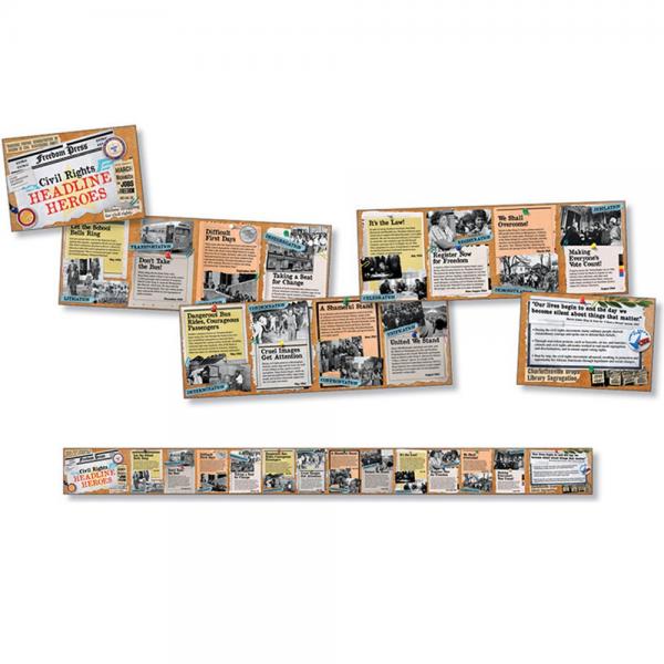 BULLETIN BOARD SET: TIME LINKS CIVIL RIGHTS HEADLINE HEROS