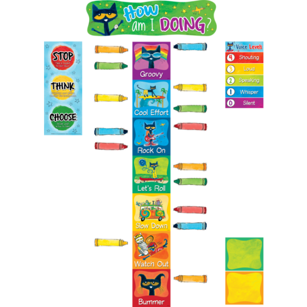 MINI BULLETIN BOARD SET: PETE THE CAT HOW AM I DOING