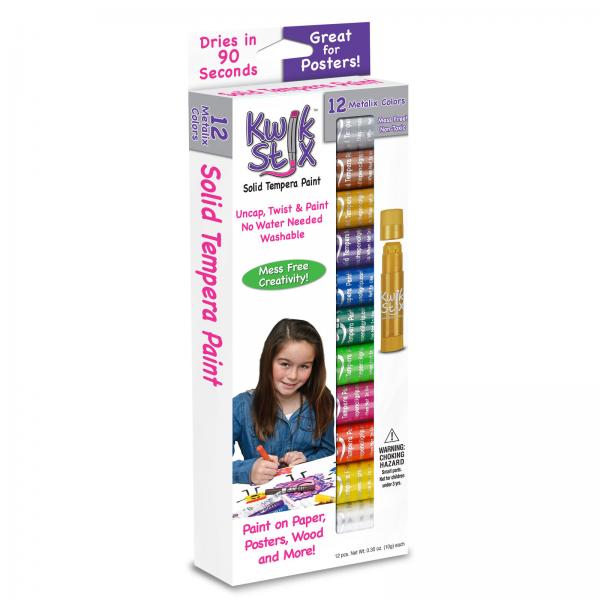 KWIK STIX SOLID TEMPERA PAINT METALIX SET OF 12