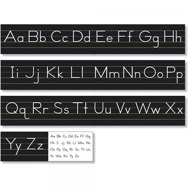 BULLETIN BOARD SET: ALPHABET LINE TRADITIONAL MANUSCRIPT
