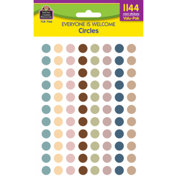 MINI STICKERS: CIRCLES VALU-PAK EVERYONE IS WELCOME