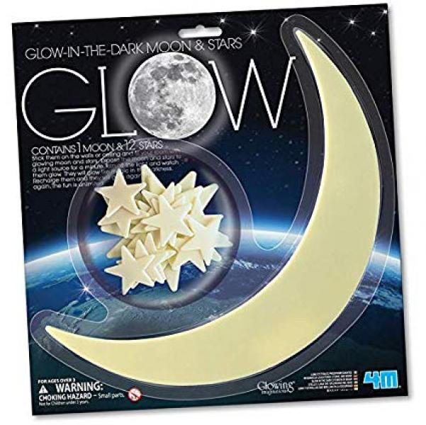 GLOW-IN-THE-DARK MOON & STARS