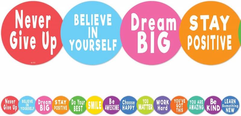 BORDER: POSITIVE SAYINGS COLORFUL