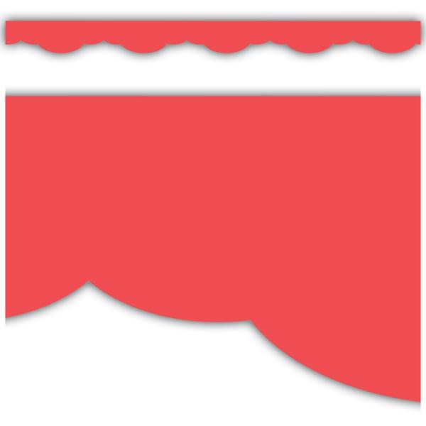 BORDER: FANCY SCALLOPS MELON RED