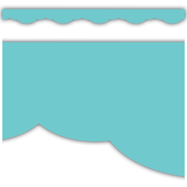 BORDER: FANCY SCALLOPS LIGHT TURQUOISE