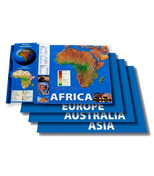 (SALE) BULLETIN BOARD SET: EASTERN HEMISPHERE MAPS