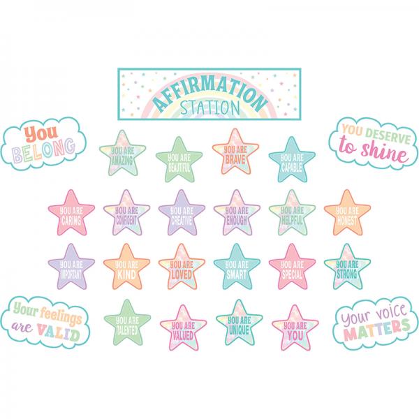 MINI BULLETIN BOARD SET: PASTEL POP POSITIVE AFFIRMATIONS