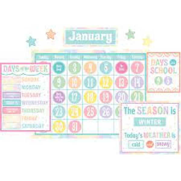 BULLETIN BOARD SET: PASTEL POP CALENDAR