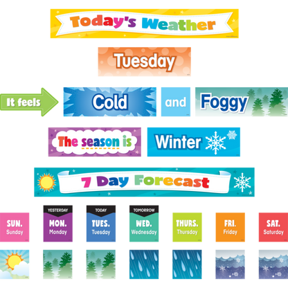 POCKET CHART CARDS: COLORFUL WEATHER