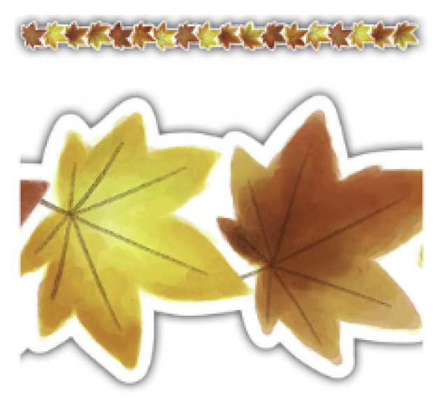 BORDER: FALL LEAVES