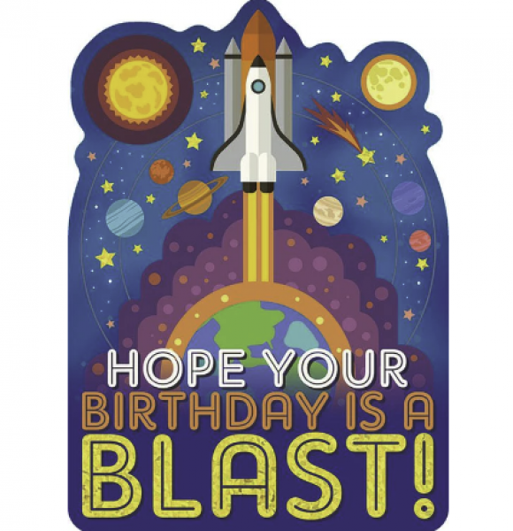 GREETING CARD: HAPPY BIRTHDAY ROCKET