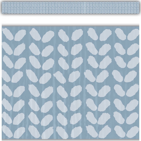 BORDER: CLASSROOM COTTAGE BLUE PETALS