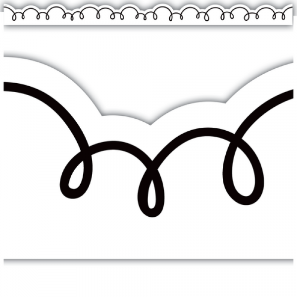 BORDER: WHITE WITH BLACK SQUIGGLES