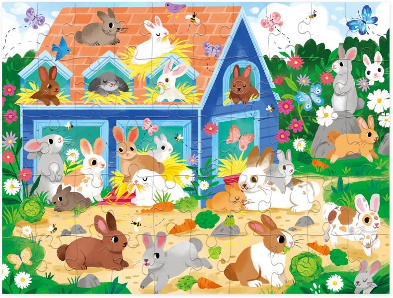 PUZZLE: BUNNY HOUSE 50 PC