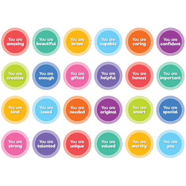 MAGNETIC POSITIVE AFFIRMATIONS COLORFUL