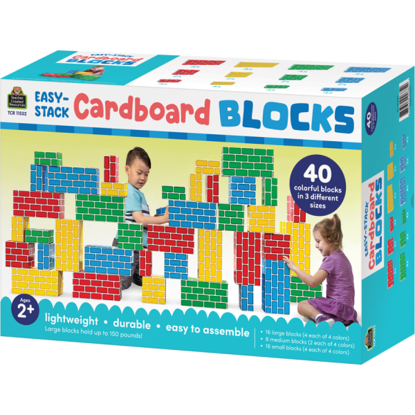 EASY-STACK CARDBOARD BLOCKS SET OF 40