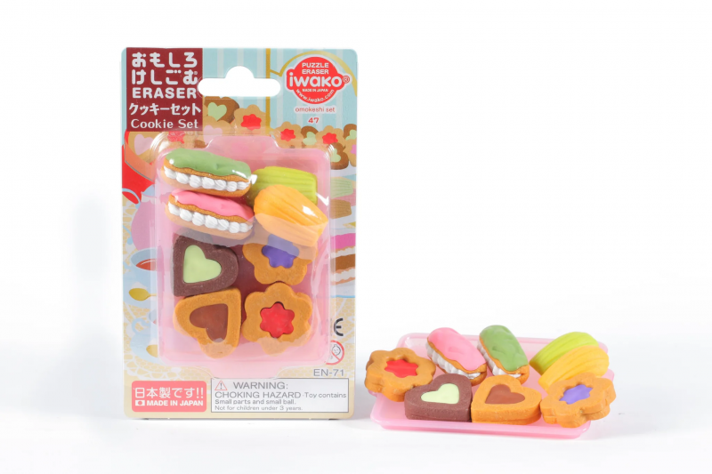 ERASER CARD SET IWAKO COOKIES