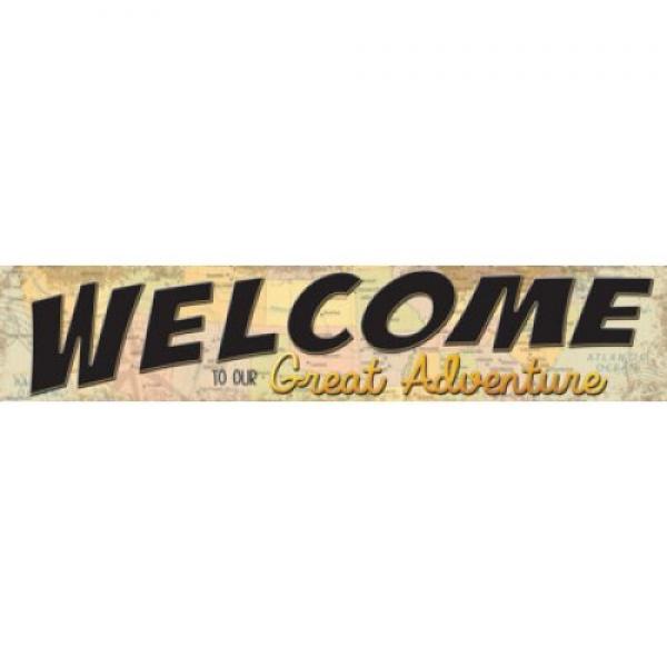 (SALE) (D) BANNER: TRAVEL THE MAP WELCOME TO OUR GREAT ADVENTURE