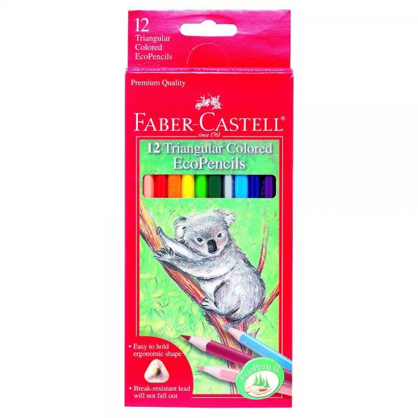12 TRIANGULAR COLORED PENCILS