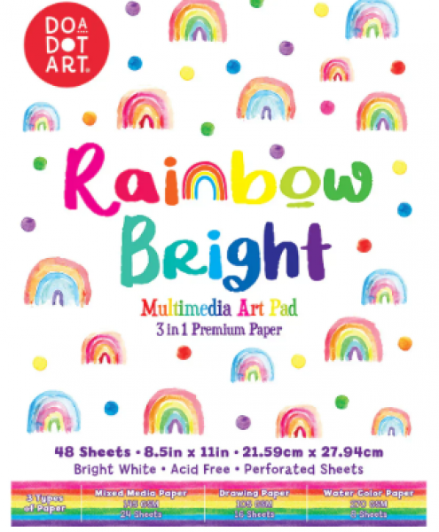 MULTIMEDIA ART PAD 3 IN 1 PREMIUM PAPER: RAINBOW BRIGHT