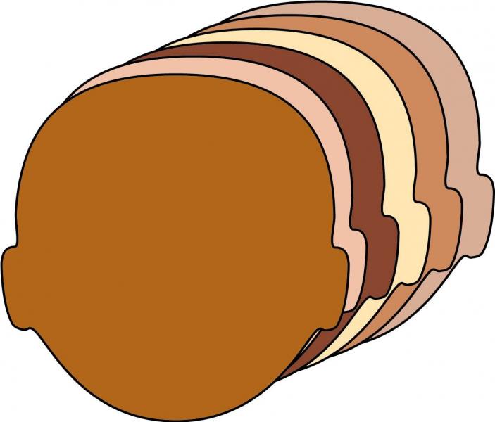 (sale) SMALL CUT-OUTS: FACE MULTICULTURAL