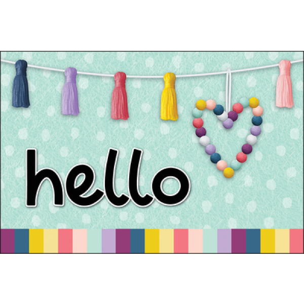 (SALE) (D) POSTCARDS: HELLO OH HAPPY DAY