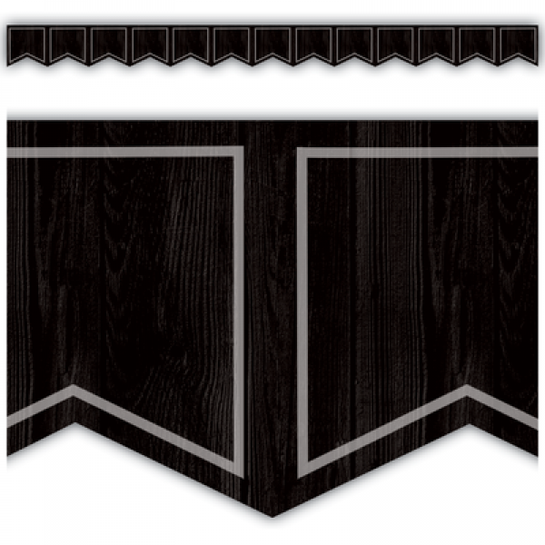 (SALE) (D) BORDER: BLACK PENNANTS DIE-CUT MODERN FARMHOUSE
