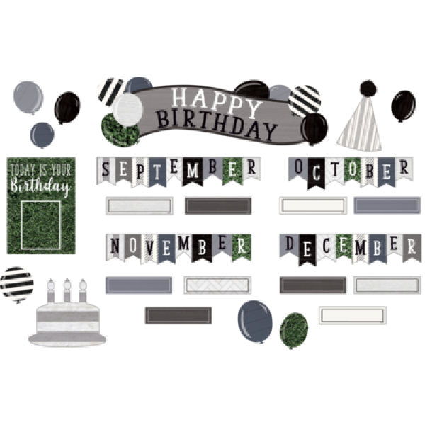 (SALE) (D) MINI BULLETIN SET: HAPPY BIRTHDAY MODERN FARMHOUSE
