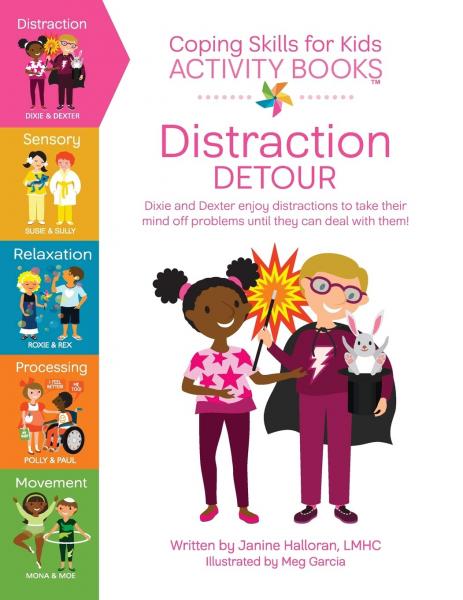 (SALE) COPING SKILLS FOR KIDS ACTIVITY BOOK: DISTRACTION TOUR