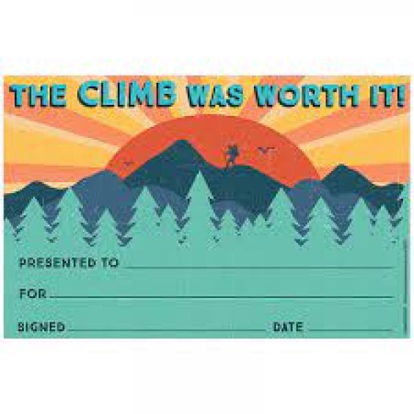 AWARDS: THE CLIMB WAS WORTH IT! ADVENTURER