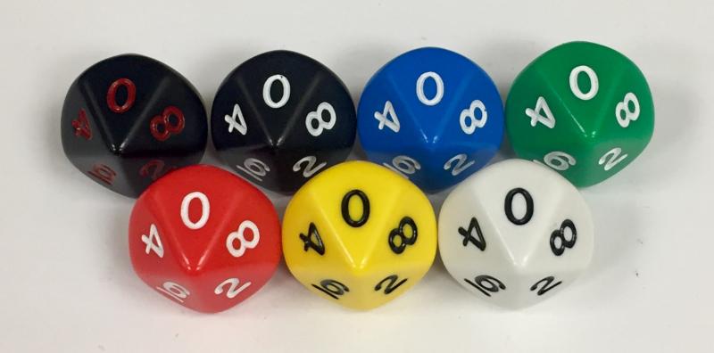 DICE: 10 SIDED NUMBER (1-10)