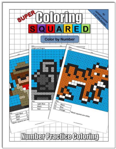 (SALE) SUPER COLORING SQUARED COLOR BY NUMBER