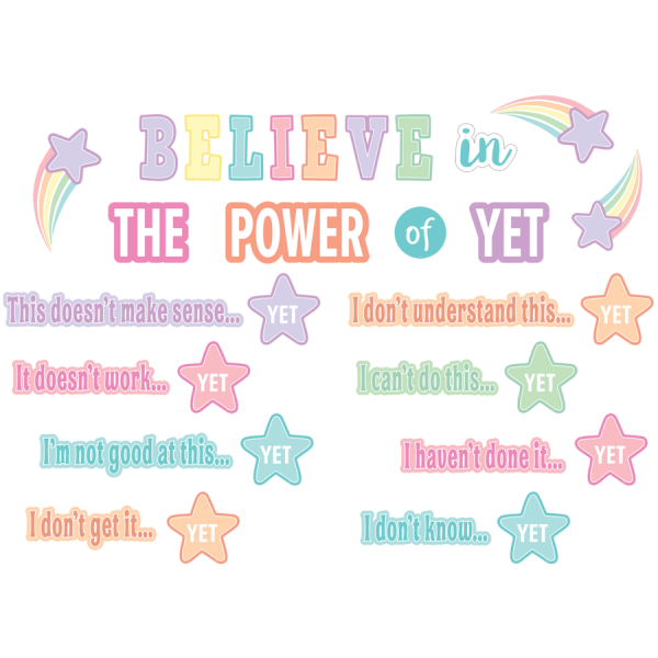 (SALE) MINI BULLETIN BOARD SET: PASTEL POP BELIEVE IN THE POWER OF YET
