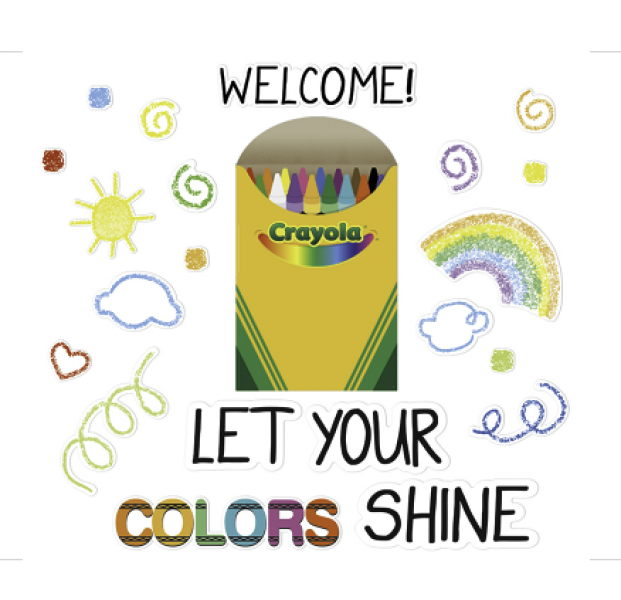 BULLETIN BOARD SET: CRAYOLA LET YOUR COLORS SHINE