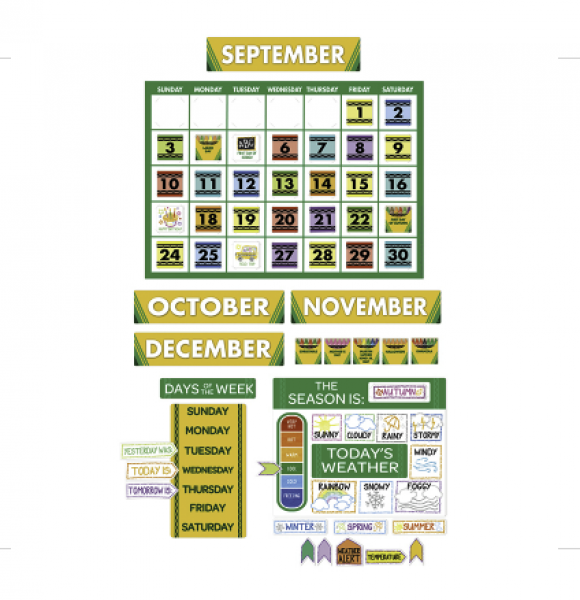 BULLETIN BOARD SET: CRAYOLA CALENDAR
