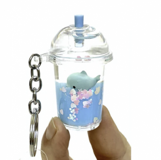 ANIMAL FLOAT DRINK KEYCHAIN